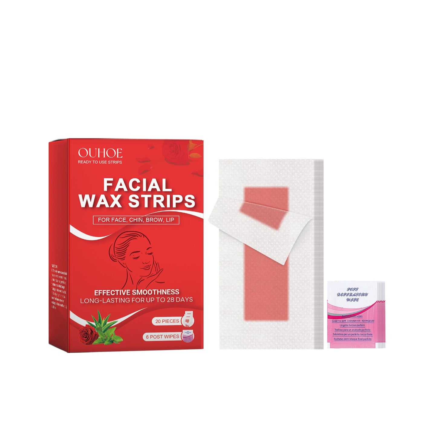 Rose Gentle Facial Hair Removal Wax Gently Moisturizes Refreshing, Clean And Smooth Facial Lip Hair Removal