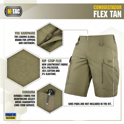 M-Tac Tactical Shorts Conquistador Flex