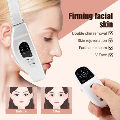 EMS Color Light Facial Slimming Device Microcurrent Facial Beauty Device Massage Hot compress V face