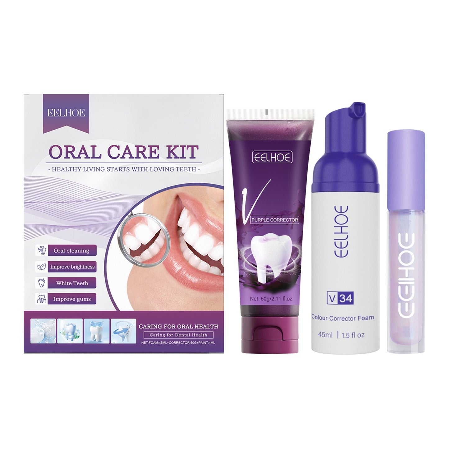 Dental Care Set Portable Home Clean Breath Care Dental Care Set