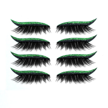 New Glitter Self-Adhesive Eyeliner Eyeshadow Sticker Double Eyelid False Eyelashes Waterproof Party Eye Makeup Sticker