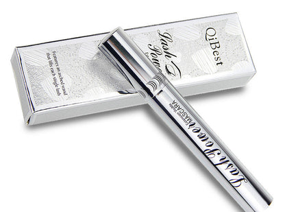 Makeup Qibest Silver Tube Big Eye Mascara Slender Curling Waterproof Not Smudge