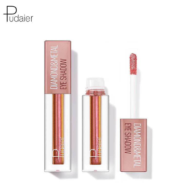 Pudaier Star Diamond Yaojin Liquid Eye Shadow Lying Silkworm Brightens Polarized Mermaid Ji Metal Eye Shadow Liquid