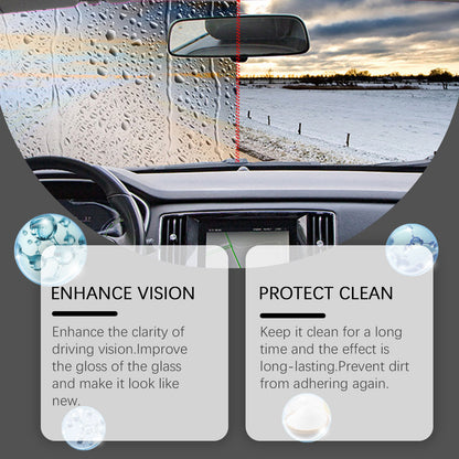 glass oil film remover, clear vision without trace use easy to remove stubborn oil film cleaner