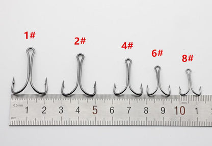 Rompin 50pcs/lot 9908 Double Fishing Hooks Small Fly Tying Double Dual Fishing Hook For Jig Size 1 2 4 6 8