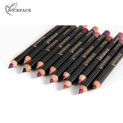NICEFACE Nude Color Lip Pencil 12 Color Waterproof Lip Liner Nude Color Lip Pencil