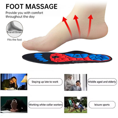 Magnetic therapy sports insoles for foot massage, weight loss, acupressure, anti - fatigue and healthcare