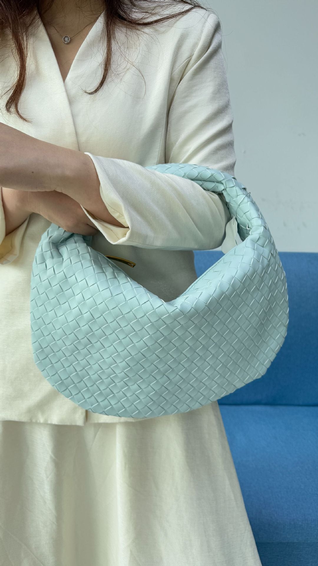 Large size women's woven bag large capacity hand-held armpit bag women's bag