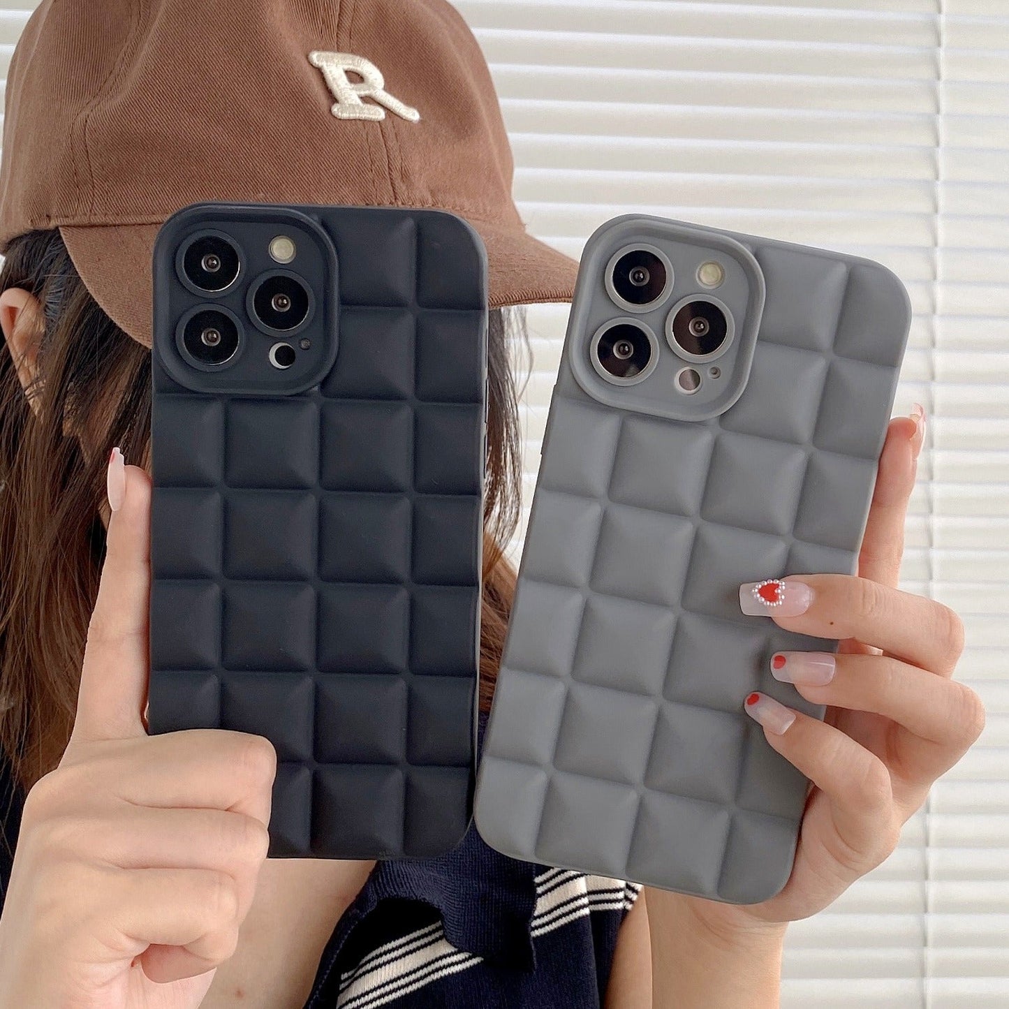 3D Lattice Suitable Apple iPhone Phone Case 14max Angel Eyes 12pro Transparent TPU13/XR Soft Case