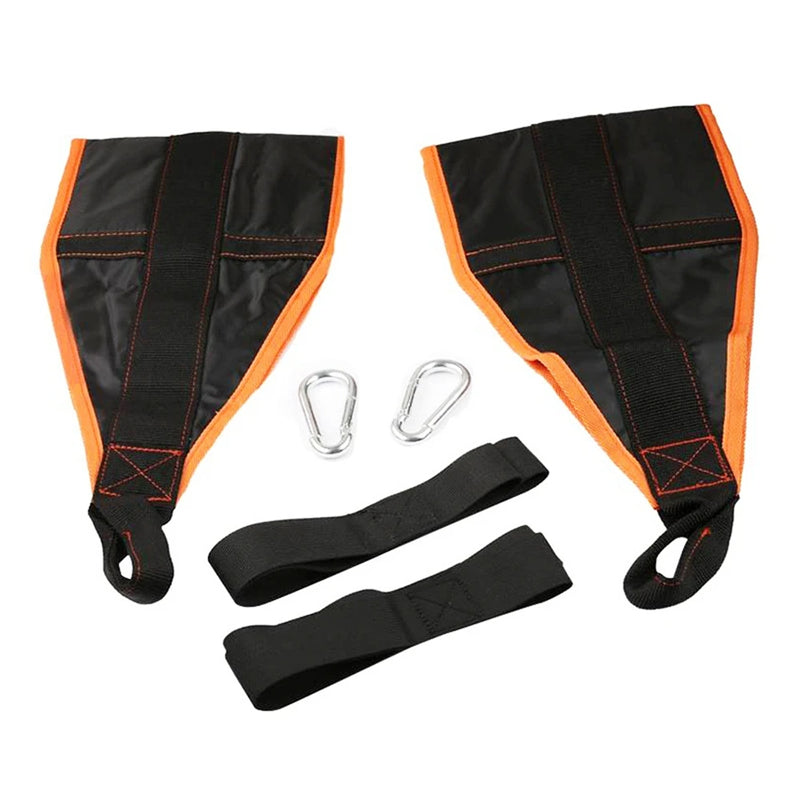 2 Pcs Abdominal Muscle Cantilever Training Belt Support Hanging Belt Suspension Pull Up Leg Fitness Tool For Men Household Nylon