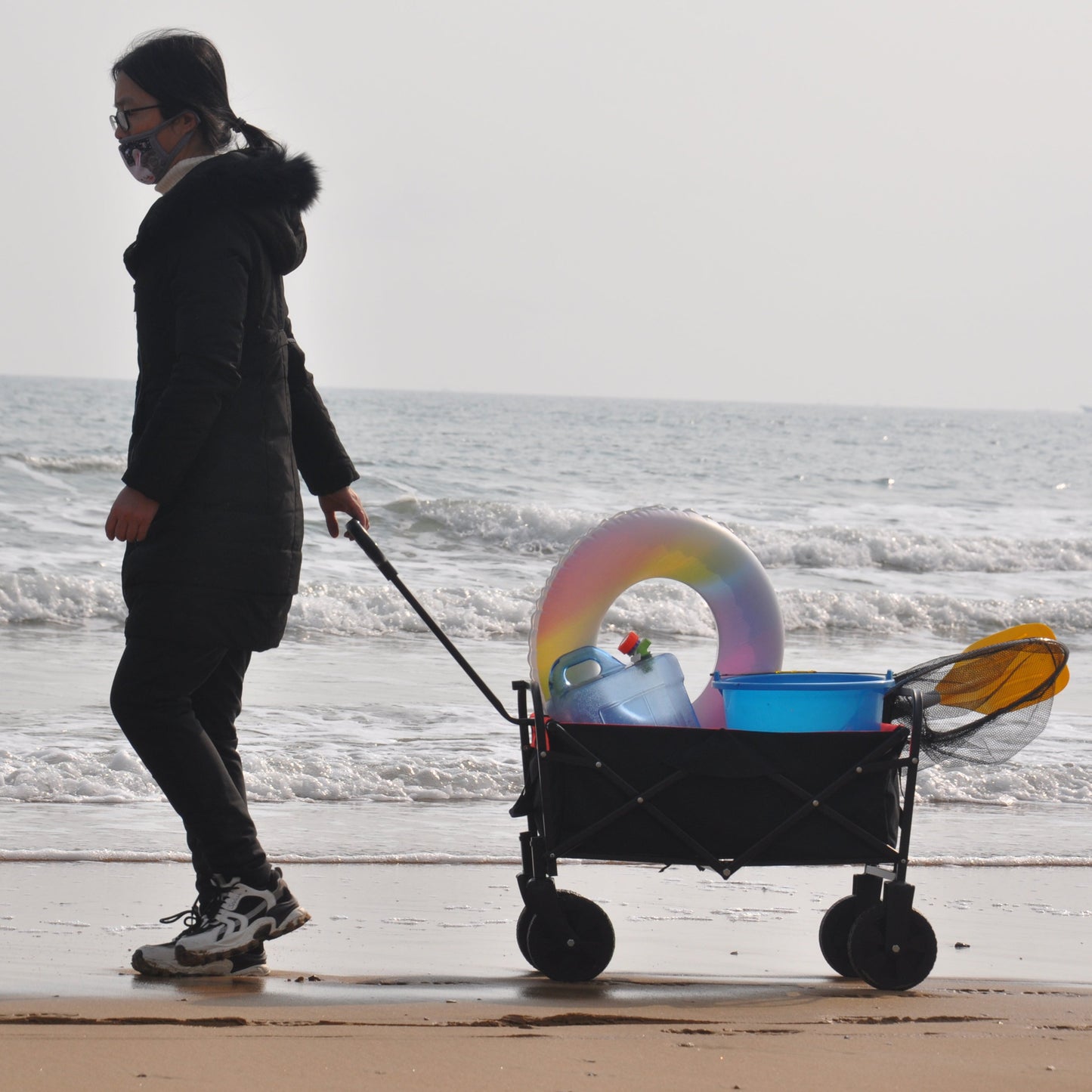 Folding Wagon Garden Shopping Beach Cart