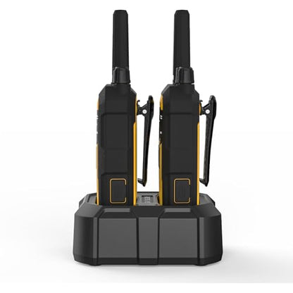 Retevis RB48 Heavy Duty Waterproof Walkie Talkies, Long Range Rechargeable Two Way Radios, Advanced Triple Proof, Vibration Reminder, for Warehousing Construction Contractor(10 Pack)