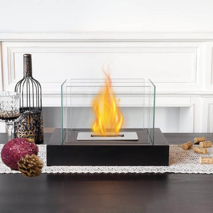 Four sided square alcohol fireplace lamp bar atmosphere desktop decoration heating oven lamp home real fire fireplace