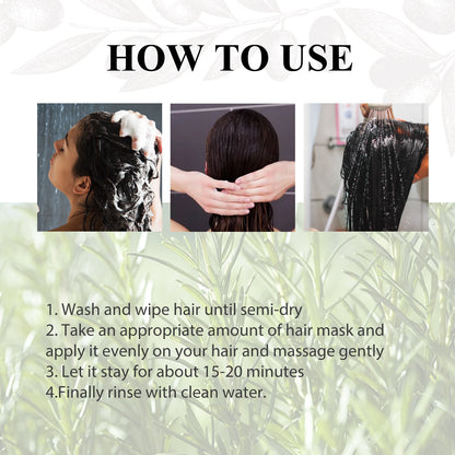 Rosemary Hair Mask Deeply Nourishes And Softens Hair, Repair Dry Hair And Fluff Hair Treatment Hair Mask