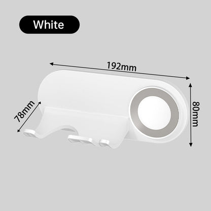 No - drill Magnetic Hair Dryer Wall Mount. Synthetic plastic, for Dyson/Leihen/Kexi. Colors: gray & white