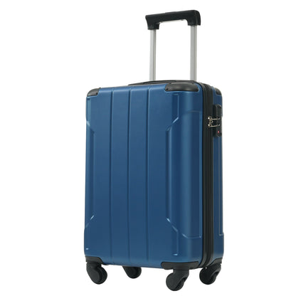 Hardshell Luggage Sets 3 Piece Carry-on Suitcases with Wheels, TSA Lock for Men Women, Blue (20in)