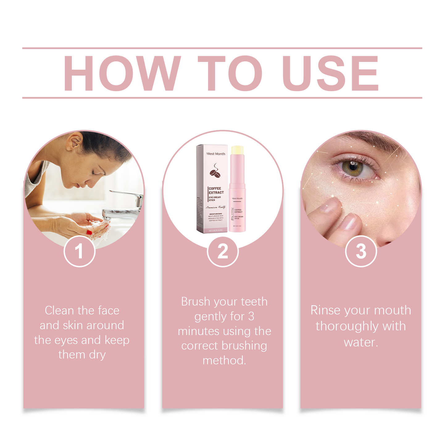 Caffeine Eye Cream Bar, Firming Light Lines, Delicate, Moist, Moisturizing And Brightening Eye Care Bar