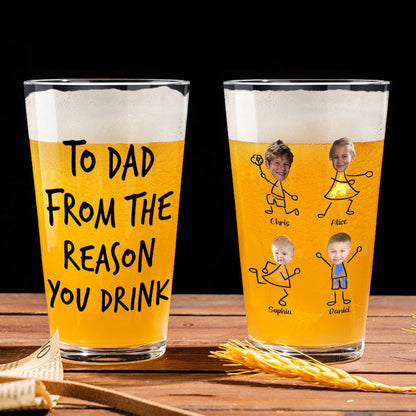 Round glass cup 16oz beer wheat cup body customized straight cup