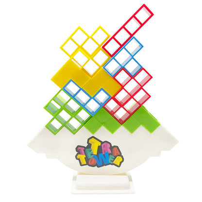 Tetra Tower Fun Balance Stacking Building Blocks Board Game for Kids Adults Friends Team Dorm Family Game Night and Partie