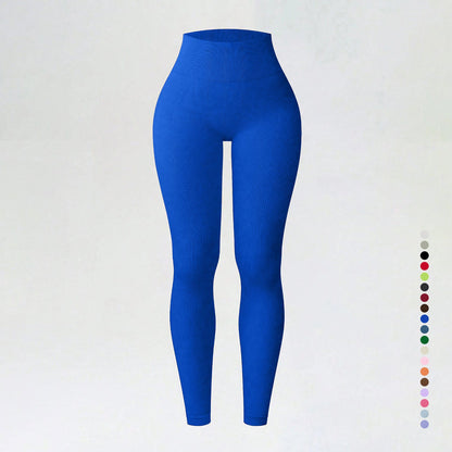 Threaded autumn and winter yoga pants seamless fitness pants high waisted sports yoga clothes leggings