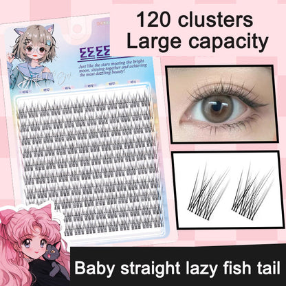Sunflower Comics Pure Desire Eyelash Simulation Natural Thickening Large Segmented Trilogy False Eyelash Laziness