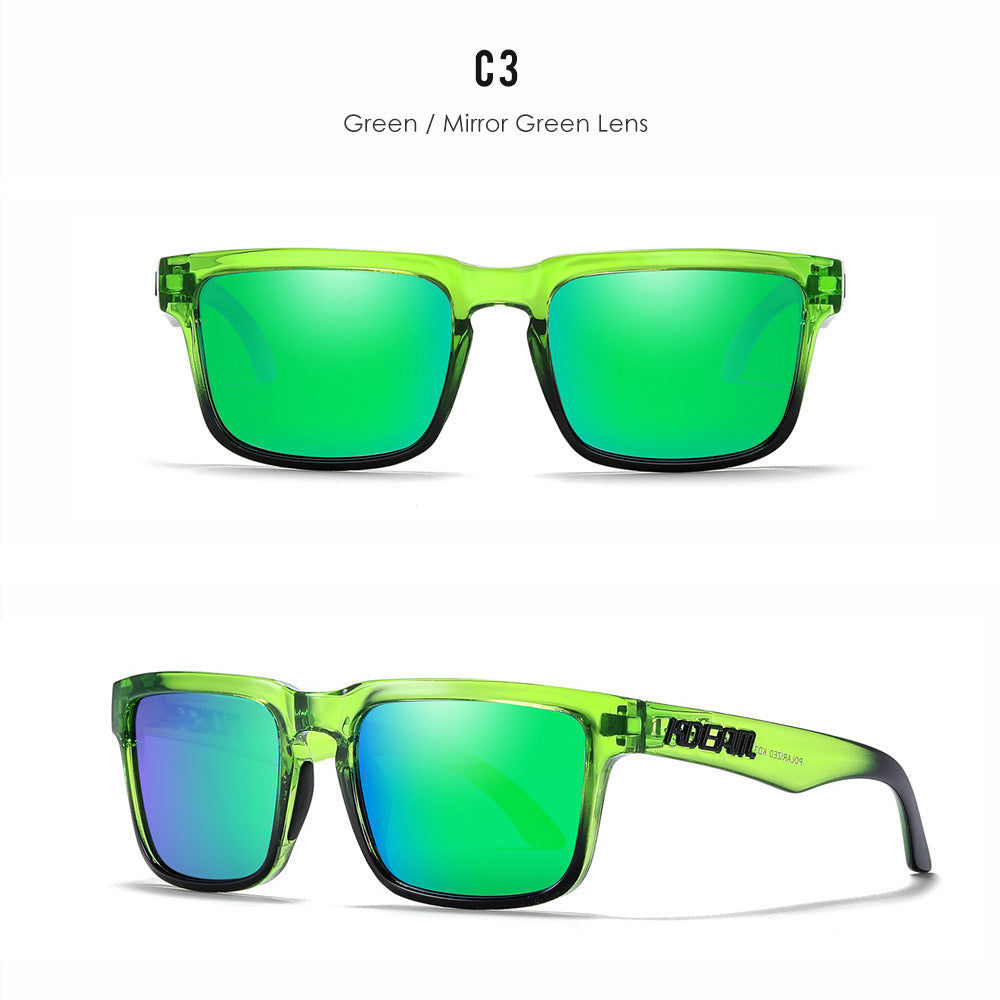 Classic polarized sunglasses for men and women ultra light driving glasses colorful real film sunglasses