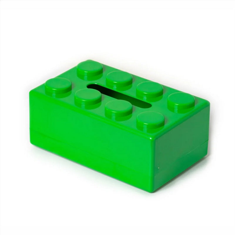 ABS Building Block Shaped Tissue Box Wall-mounted Creative Face Towel Box Organizer Perforation-free Removable