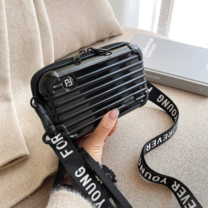 PC hard shell toiletry bag 7-inch shoulder crossbody bag hand storage bag suitcase small bag