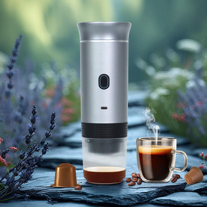 2025 Upgraded 3-in-1 Cordless Coffee Maker - 20Bar Portable for Car/Camping/Home, Capsule/Powder, USB Fast Heat