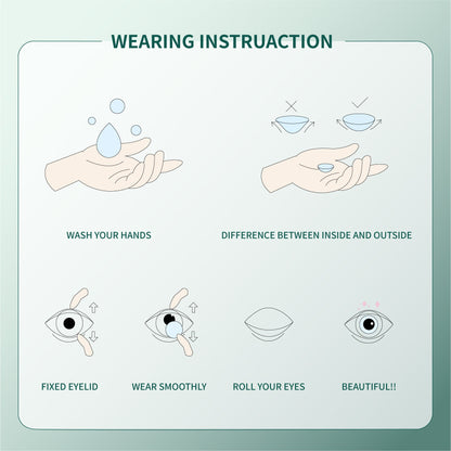 1Pair FDA Certificate Eyes Beautiful Pupil Colorful Girl Cosplay Contact Lenses  CLEAN BLUE