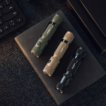 Powertac M5 Gen3 Tactical EDC Flashlight | 2030LM Super Bright | Auto-Magnetic Charge | IPX8 Waterproof & 2M Drop Resistant | 1-Inch Picatinny Mount Compatible