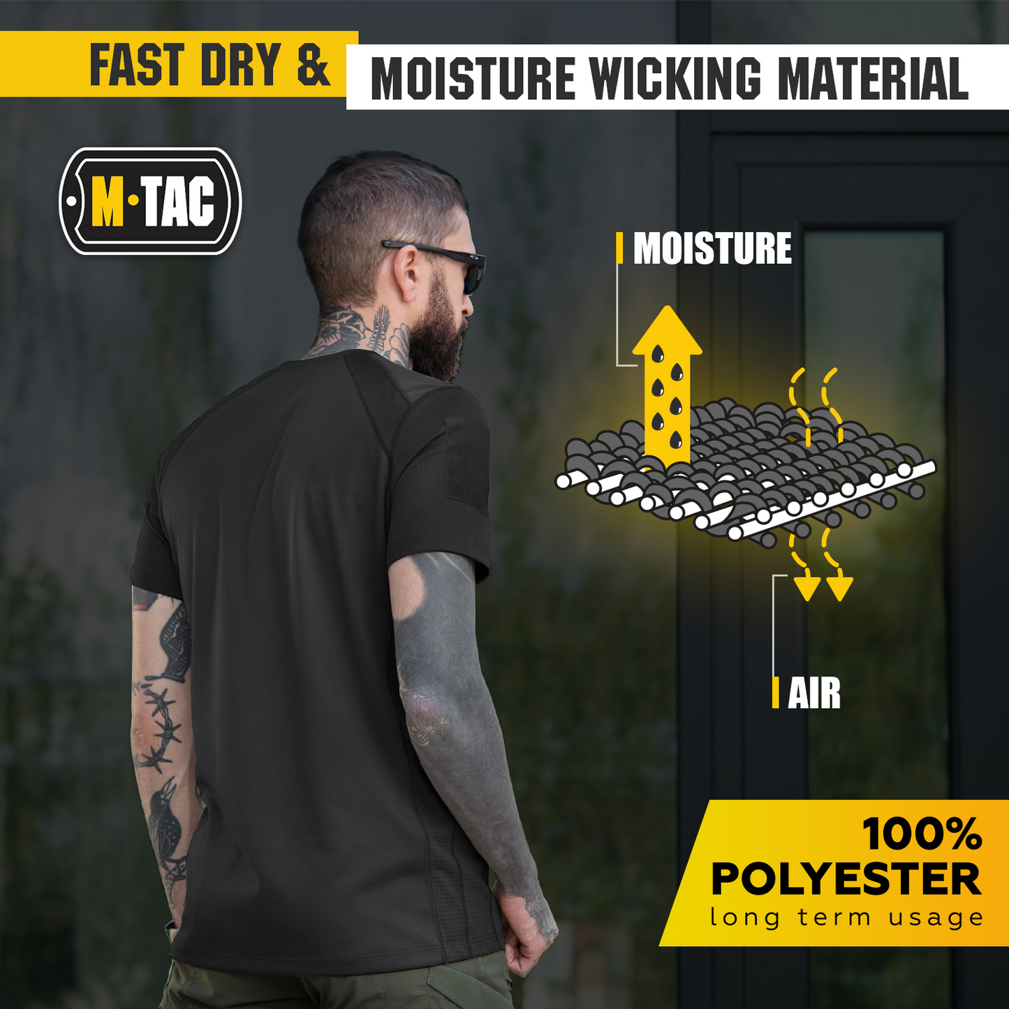 M-Tac T-Shirt Athletic Tactical Gen II with Loop Panels (Set of 3)