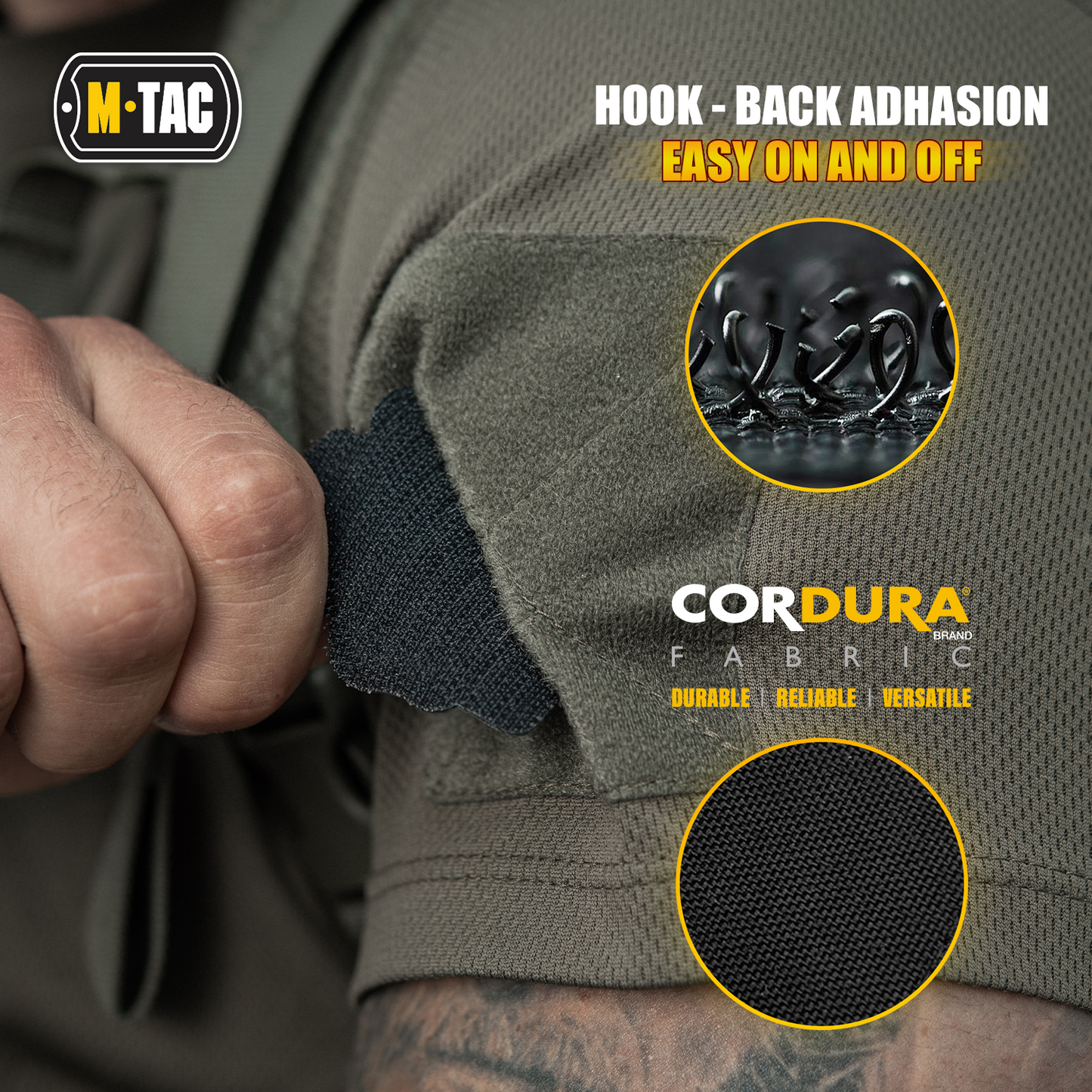M-Tac Morale Patch Clover - Tactical Embroidered Military Badge with Hook Fastener Backing
