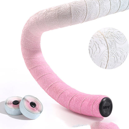 Road Bike Handlebar Tape: Double-Pinyin Cloud Pattern, Gradient Color, Comfortable, Shock - Absorbing, Breathable
