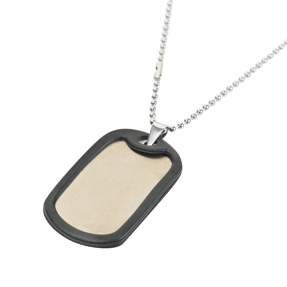M-Tac Military Dog Tag with Rubber Silencer