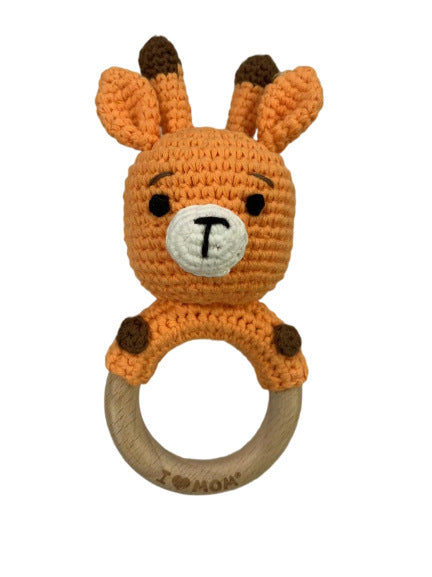 Carving Name Baby Soothing Bell Newborn Gift Bath Gift Knitted Cartoon Doll