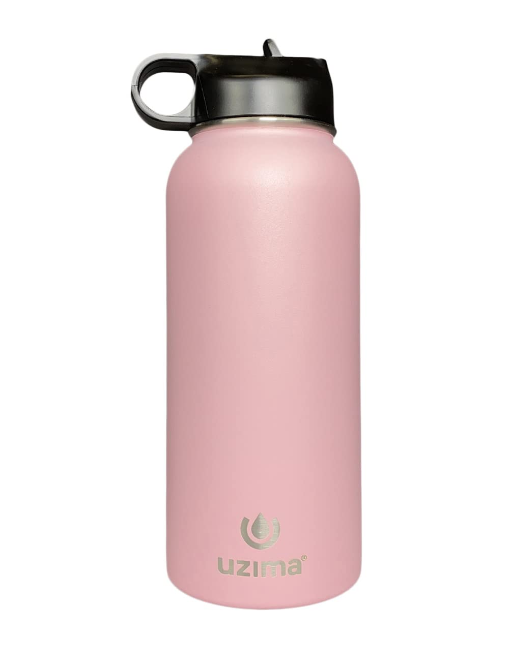 Uzima - Z-Source Filtered Water Bottle for Hiking, Backpacking, Camping, and Travel. Large 32oz Capacity with Double-Walled Stainless Steel Exterior.