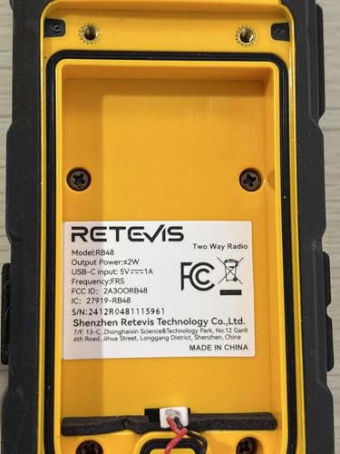 Retevis RB48 Waterproof Walkie Talkies, Heavy Duty Two Way Radio, Advanced Triple Proof, Vibration Call, USB-C, SOS,2000mAh, NOAA, 2 Way Radio(2 Pack) Yellow