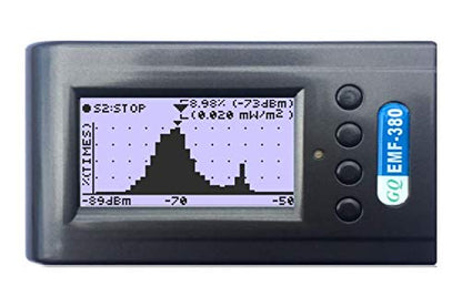 Advanced GQ EMF-380 V2 Multi-Field Electromagnetic Radiation 3-in-1 EMF ELF Meter RF Spectrum Analyzer Ghost Cell Tower Smart Meter WiFi hiden Spy Camera Signal Bug Detector RF up to 8G