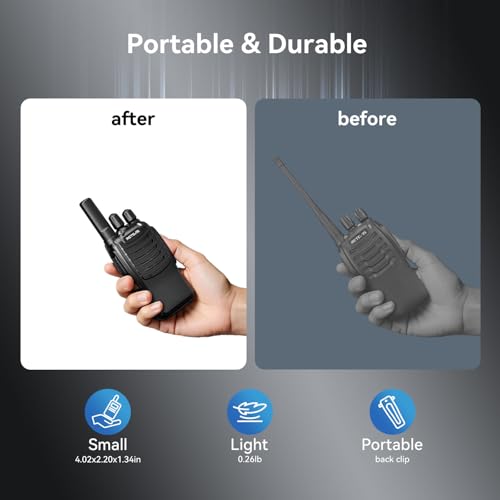 Case of 6,Retevis H-777 Walkie Talkies for Adults Long Range, Rechargeable Two-Way Radios,with 6-Way Multi Unit Charger,Flashlight Handheld Business 2 Way Radios