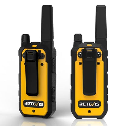 Retevis RB48 Heavy Duty Waterproof Walkie Talkies, Long Range Rechargeable Two Way Radios, Advanced Triple Proof, Vibration Reminder, for Warehousing Construction Contractor(10 Pack)