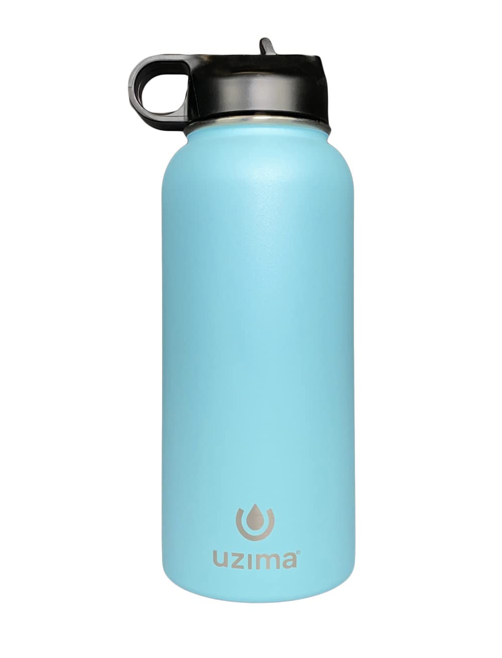 Uzima - Z-Source Filtered Water Bottle for Hiking, Backpacking, Camping, and Travel. Large 32oz Capacity with Double-Walled Stainless Steel Exterior.