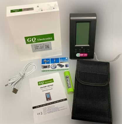 EMF Meter,Advanced GQ EMF-390 Multi-Field Electromagnetic Radiation 3-in-1 EMF ELF RF meter, 5G Cell Tower Smart meter Wifi Signal Detector RF up to 10GHz with Data Logger and 2.5Ghz Spectrum Analyzer