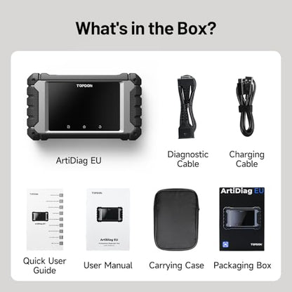 TOPDON ArtiDiag EU Bi-Directional Scanner, Full-System Diagnostic Tool for Mercedes-Benz, BMW, V.A.G Group, ECU Online Coding, All Service Functions, Active Test, V.A.G Guidance, Lifetime Free Update