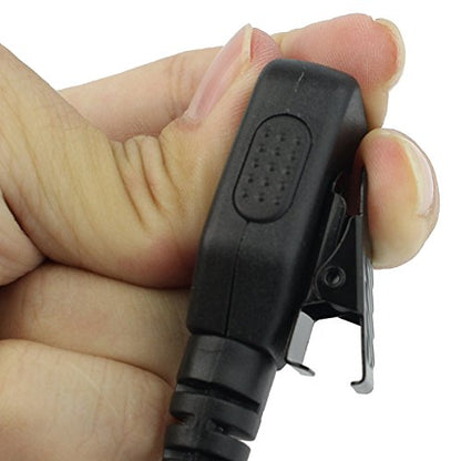 Retevis Walkie Talkie Earpiece with Mic,Volume Adjust,G Shape, for RT22 RT68 RT21 H-777 H-777S RT86,Compatible with Baofeng UV-5R 888S pxton Kenwood Two Way Radios,2 Way Radio Earpiece 2 Pin(10 Pack)