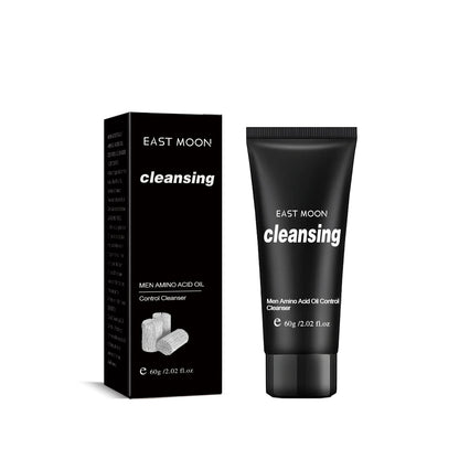 Men's Amino Acid Oil Control Face Wash, Deep Clean Acne Print Delicate Pores Whitening Brightening Skin