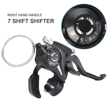Bike Derailleurs 3x7 21 Speed Switch MTB Bicycle Shifter Levers Brake with Shift Cable Cycling Disc Handle for Bike Trekking