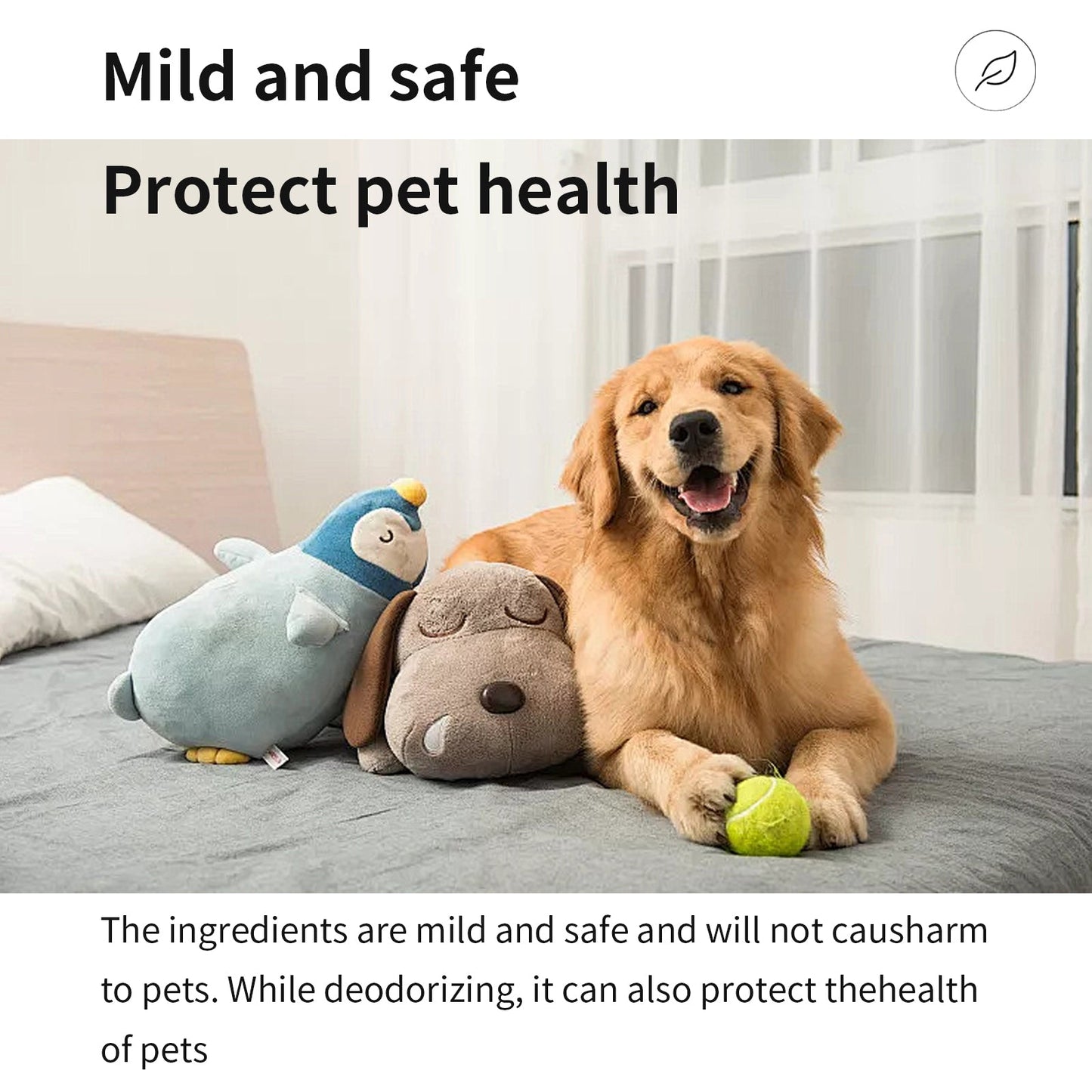 Pet Fabric Deodorizer Spray, Fresh Air Clean Pet Odors Indoor Air Fresh Long-Lasting Deodorant