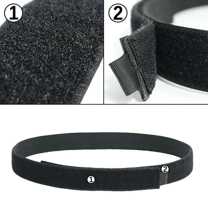 Tactical Inner Belt, Duty Nylon Hook - Loop Adjustable Black Waist Belt