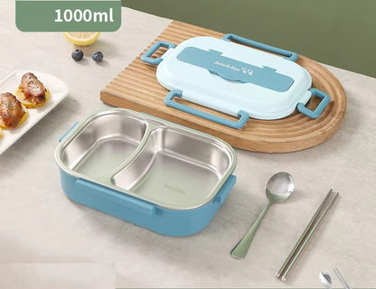 Food grade microwaveable stainless steel compartment insulation lunch box